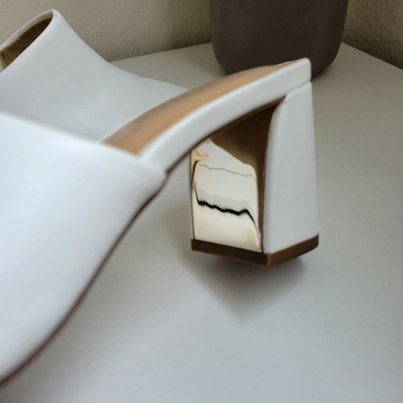 Lexi & Abbie white heeled mules - Picture 2 of 11